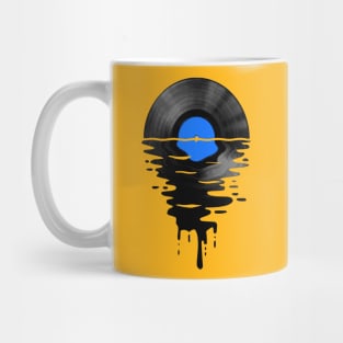 Vinyl LP Music Record Sunset Blue Mug